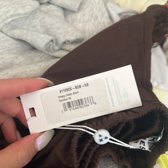 Frankies bikinis sleepy mini shorts in brown - Picture 3 of 3